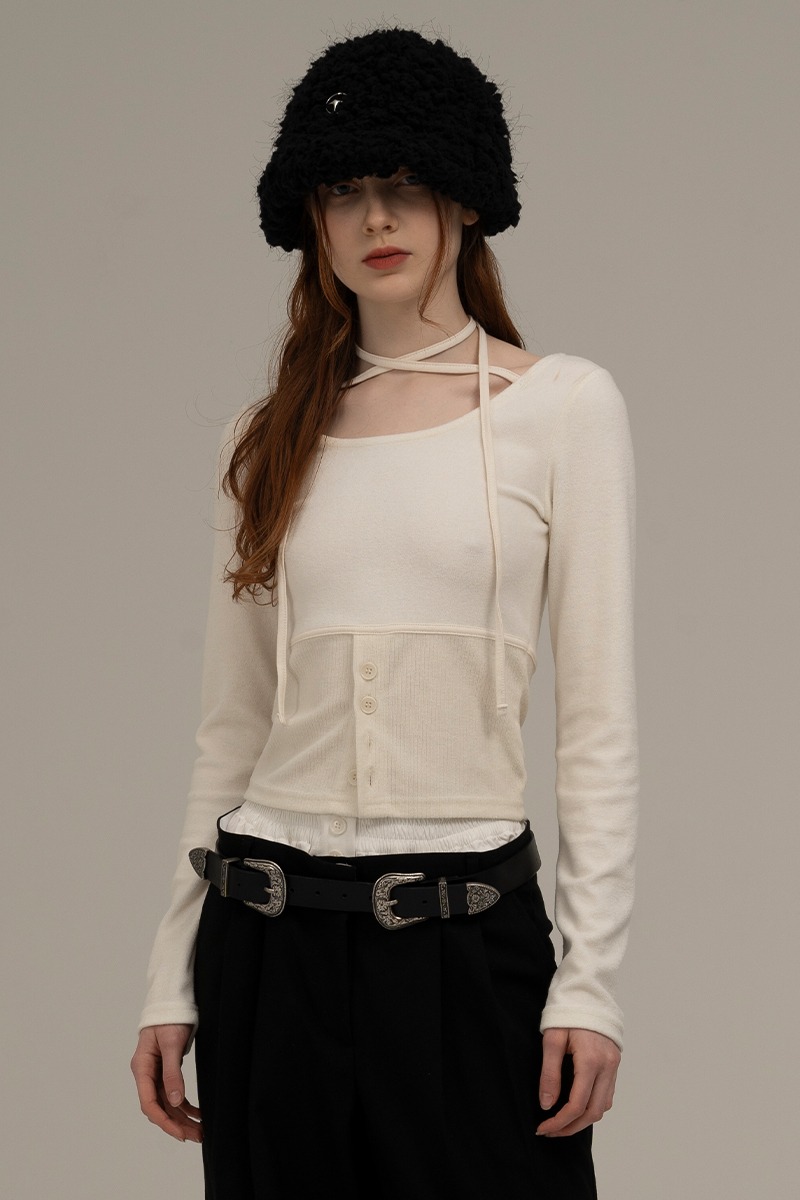 terry strap t (ivory)