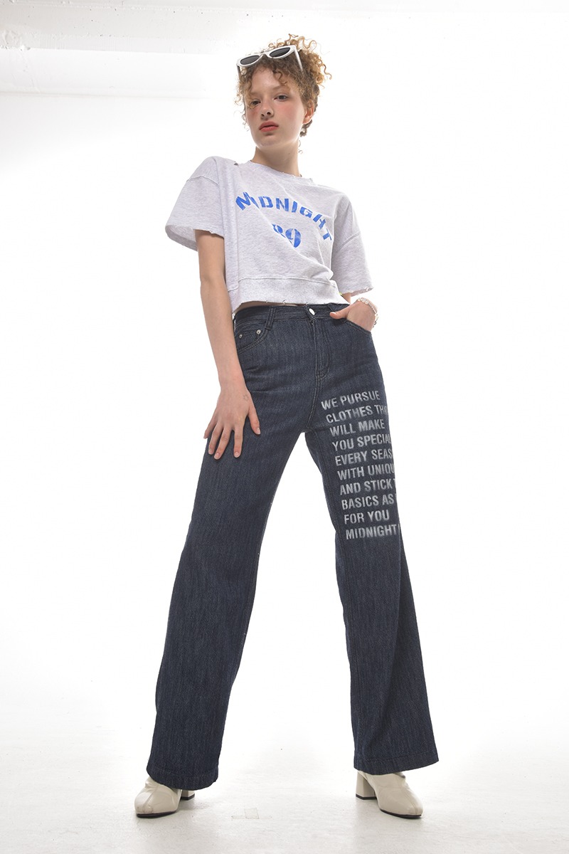 [unisex] logo summer pants (dark blue)
